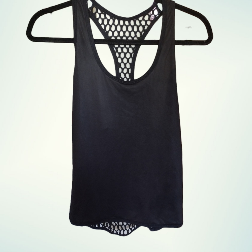 She Beest Black Breathable Tank with Pocket